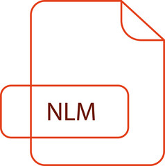 NLM File extension icon RAW thicker outline