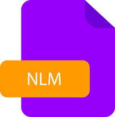 NLM file extension icon rounded corners and deep color