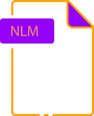 NLM File format minimal icon outline