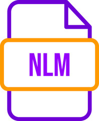 NLM File icon with bold outline