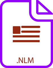 NLM File icon with symbol