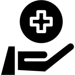 charity, health care, hand, donation, cardiology Icon
