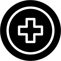 cross, pharmacy, doctor, health care, first aid Icon
