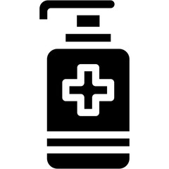 sanitizer, hand sanitizer, alcohol gel, antibacterial gel, hydrochloric gel Icon
