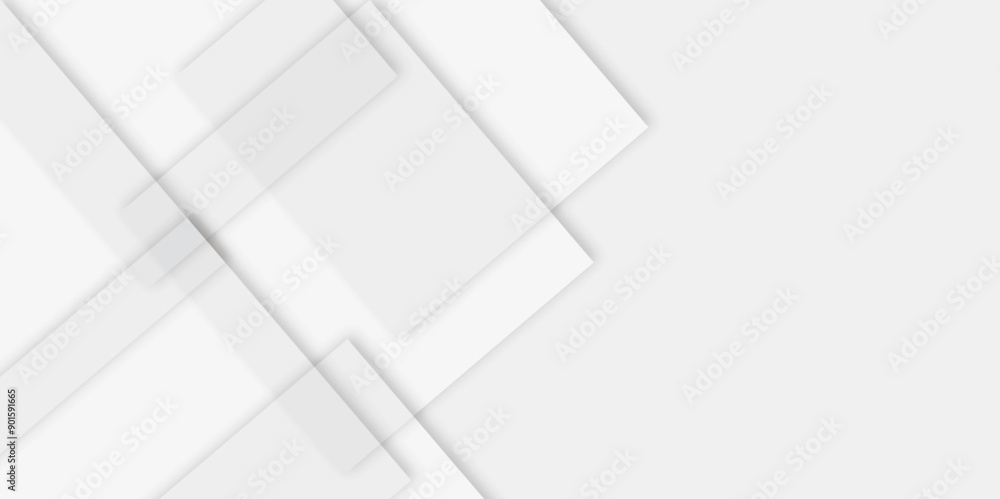 Aufkleber abstract smooth white and grey gradient square pattern future concept texture background. concept fo