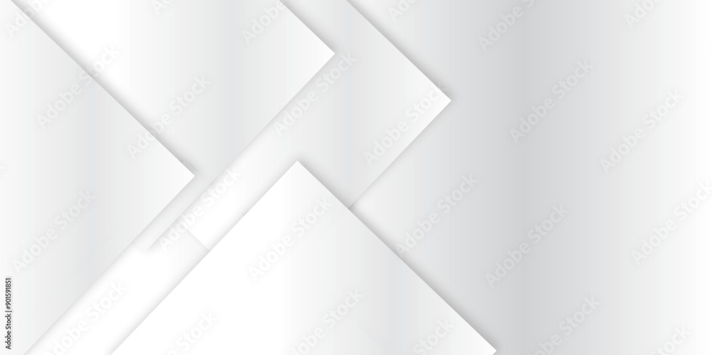 Aufkleber abstract smooth white and grey gradient square pattern future concept texture background. concept fo