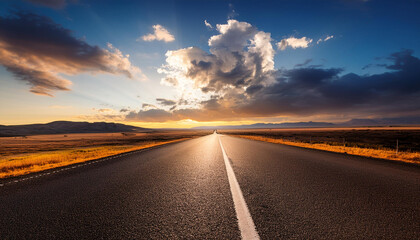 Naklejka premium sunset in the desert