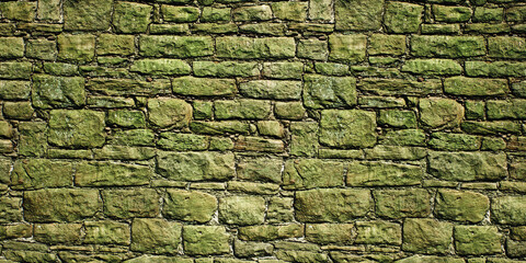 Texture of an old rough stone castle wall.