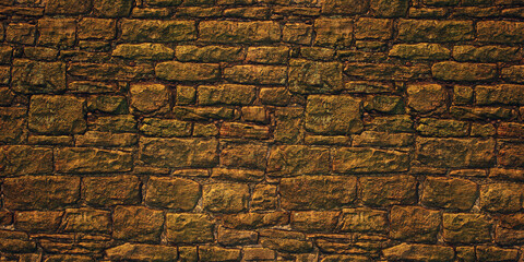 Texture of an old rough stone castle wall.