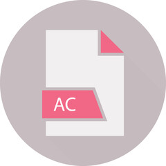 AC File format icon space in shapes and circular shape outside