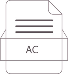 AC File icon with black shadow