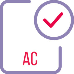 AC File icon with checked mark