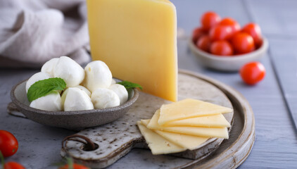 mini mozzarella cheese and tomatoes for salad