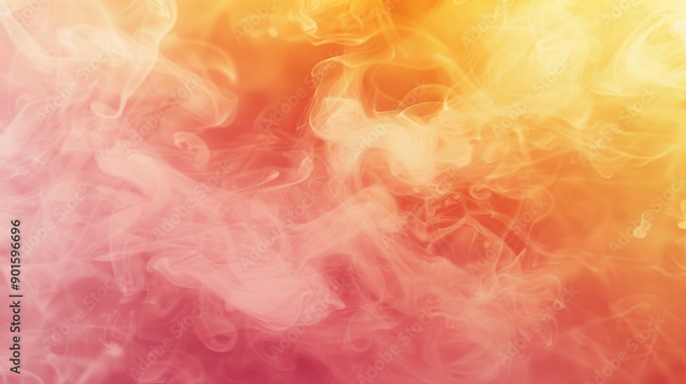 Poster abstract smoke background with a red and yellow color scheme.