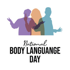 National Body Language Day vector design template good for celebration usage. National Body Language Day design. flat design. eps 10.