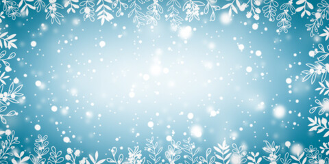 abstract Christmas background with snowflakes