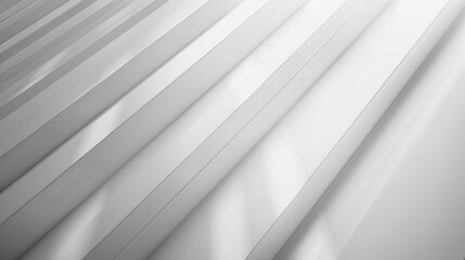 Obraz premium Abstract white and gray geometric background with diagonal lines.