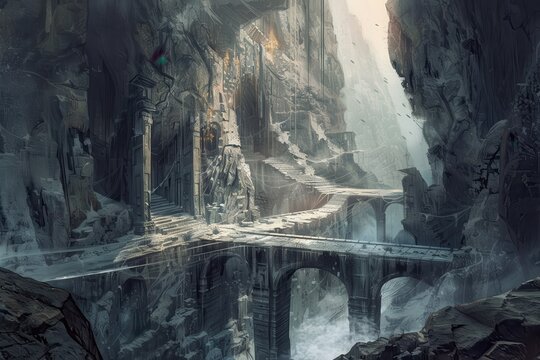 Ancient Dwarven City Carved Into Icy Crevasse