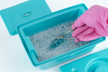 container for sterilization of cosmetic instruments
