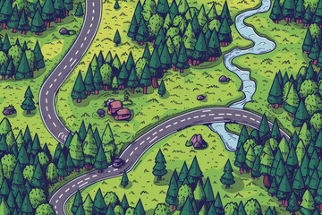 Obraz premium roadmap, graphic style, from school to success, business success, road map, life graphic,