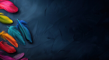 Colorful Feathers Background