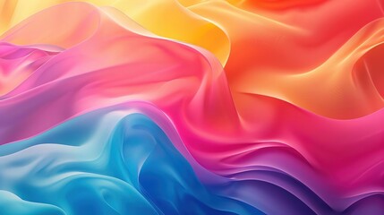 Fototapeta premium Flowing Rainbow Gradient: Abstract Colorful Design