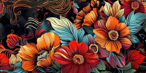 a image of a bunch of flowers that are on a table