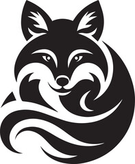 Fox vector silhouette illustration
