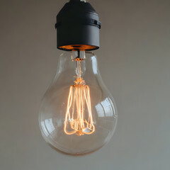 a light bulb that is hanging from a ceiling