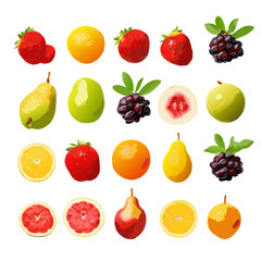 set of fruits