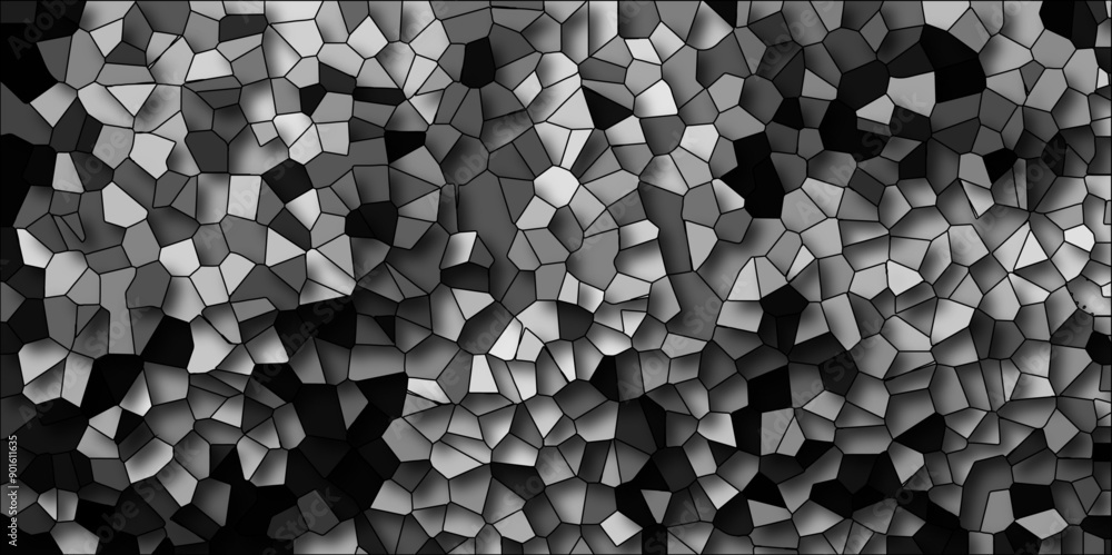 Aufkleber seamless pattern mosaic marble pattern texture with seamless shapes. dark and light gray geometric m