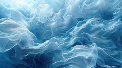 Obraz premium Abstract blue background with cloud-like textures and soft, flowing lines