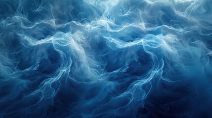 Obraz premium Abstract blue background with cloud-like textures and soft, flowing lines