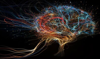 graphical representation of the neural network in the human brain