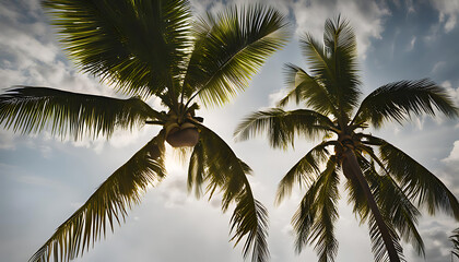 Coconut palm, wallpaper, Multipurpose trees can be used in many ways