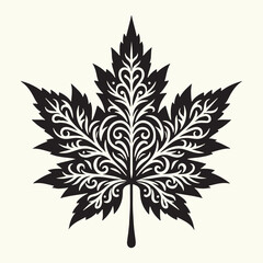 Maple Leaf Silhouette Vector Illustration