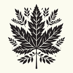 Maple Leaf Silhouette Vector Illustration