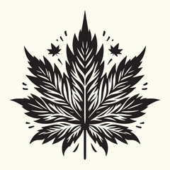 Maple Leaf Silhouette Vector Illustration