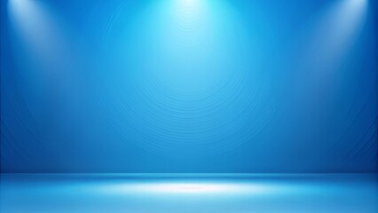 Empty blue studio background with soft gradient and subtle texture, providing ample space to showcase or advertise products, perfect for e-commerce and marketing needs.