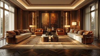 Background: A classy apartment with chic decoration, including a stylish lamp, a comfortable pillow, and a sleek book, providing inspiration for home decor enthusiasts.