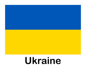 Ukraine national flag. Banner, state symbol, flagpole.