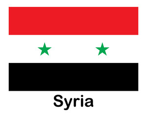 Syria national flag. Banner, state symbol, flagpole.