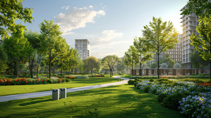Green Humanities Community Park Green Rendering