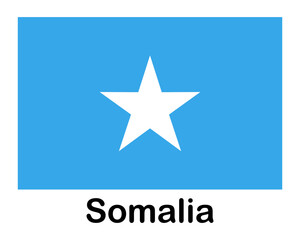 Somalia national flag. Banner, state symbol, flagpole.