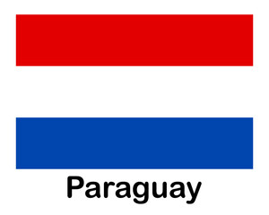 Paraguay national flag. Banner, state symbol, flagpole.