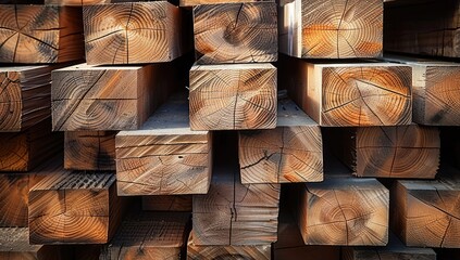 Stacked Timber for Building Projects