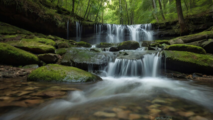 Fototapeta premium waterfall in the forest