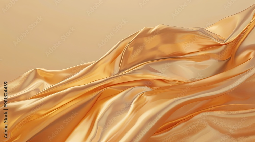 Poster elegant background with flowing soft cloth, perfect for luxury product presentation, 3d render mocku