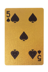 Gambling Card 5 isolated on white background