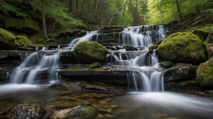 Obraz premium waterfall in the forest